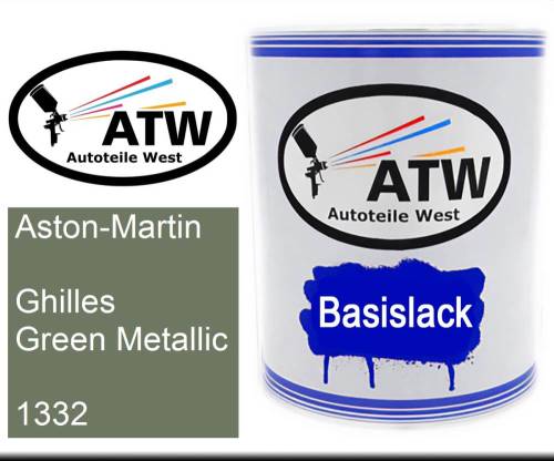 Aston-Martin, Ghilles Green Metallic, 1332: 1L Lackdose, von ATW Autoteile West.